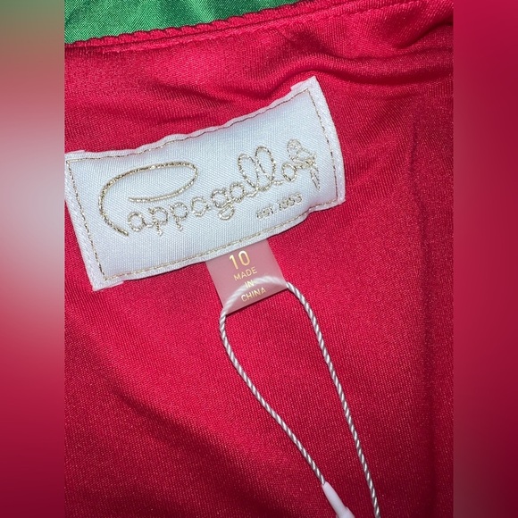Pappagallo Brooke Red Mini Dress with Gold Accents size 10 - Picture 5 of 9